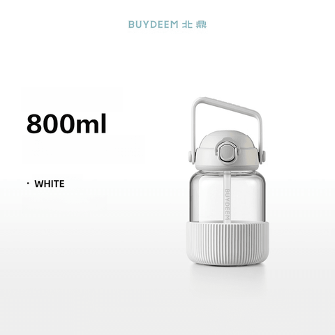 Buydeem DunDun Glass Straw Bottle 800ml & 1000ml - High Borosilicate Glass Buydeem DunDun Glass Straw Bottle 800ml & 1000ml - High Borosilicate Glass