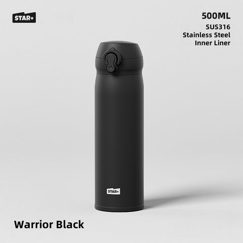 STAR+ Vacuum Insulated Stainless Steel Bottle - 500ML, SUS316 Inner, 8H Heat Retention, One-Touch Lid | Sleek & Leak-Proof Thermos STAR+ Vacuum Insulated Stainless Steel Bottle - 500ML, SUS316 Inner, 8H Heat Retention, One-Touch Lid | Sleek & Leak-Proof Thermos