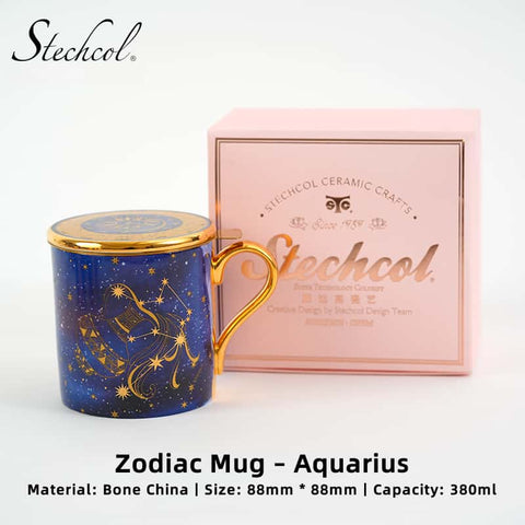 Stechcol Luxury Bone China Zodiac Mug Set – 380ml Celestial Design Stechcol Luxury Bone China Zodiac Mug Set – 380ml Celestial Design