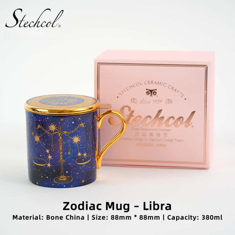 Stechcol Luxury Bone China Zodiac Mug Set – 380ml Celestial Design Stechcol Luxury Bone China Zodiac Mug Set – 380ml Celestial Design