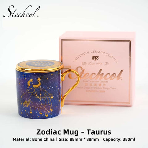 Stechcol Luxury Bone China Zodiac Mug Set – 380ml Celestial Design Stechcol Luxury Bone China Zodiac Mug Set – 380ml Celestial Design