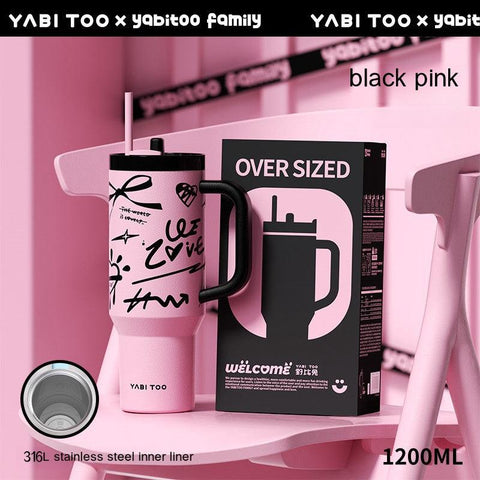 YABITOO Graffiti Thermos Cup - 1200ml Super Large Capacity YABITOO Graffiti Thermos Cup - 1200ml Super Large Capacity