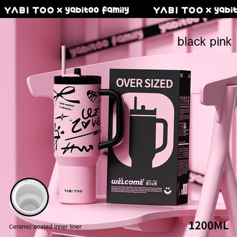 YABITOO Graffiti Thermos Cup - 1200ml Super Large Capacity YABITOO Graffiti Thermos Cup - 1200ml Super Large Capacity