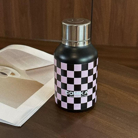 COMIKA Stainless Steel Chessboard Checker Insulated Cup 300ml COMIKA Stainless Steel Chessboard Checker Insulated Cup 300ml