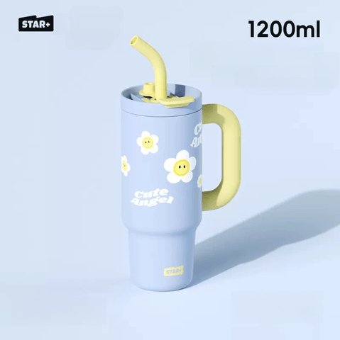 STAR+ Graffiti Mug Water Bottle 1200ml with Straw - Stylish and Functional STAR+ Graffiti Mug Water Bottle 1200ml with Straw - Stylish and Functional