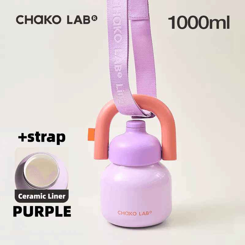 CHAKOLAB 1000ML LinLin Thermal and Cold Insulation Water Bottle - Portable Straw Bottle
