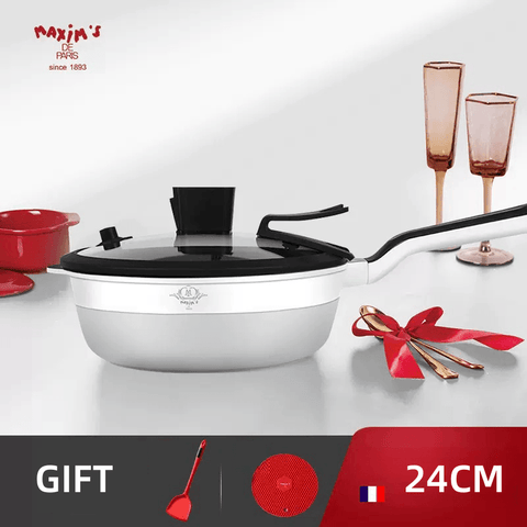 French MAXIM'S Non-Stick Pan Gourmet Household Flat Cooking Induction Cooker Small Multi-Functional Non-Stick Wok French MAXIM'S Non-Stick Pan Gourmet Household Flat Cooking Induction Cooker Small Multi-Functional Non-Stick Wok