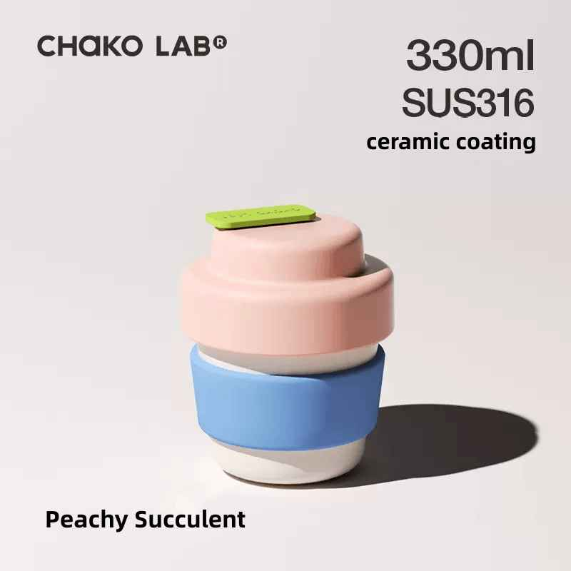 Chako Lab Ceramic Insulated Coffee Mug Water Bottle