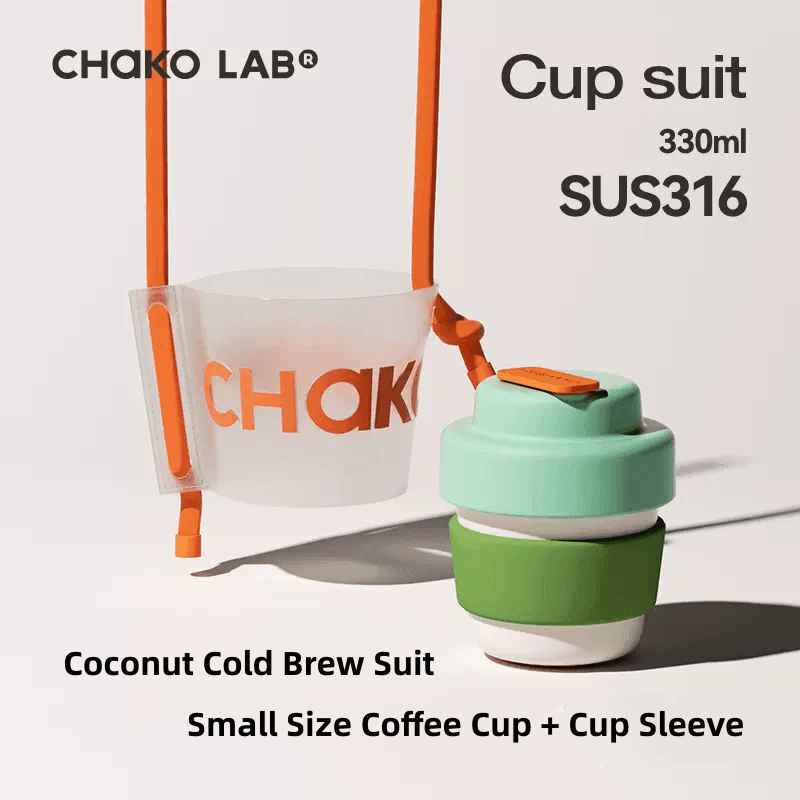 Chako Lab Ceramic Insulated Coffee Mug Water Bottle