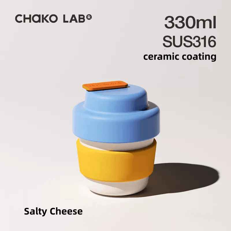 Chako Lab Ceramic Insulated Coffee Mug Water Bottle