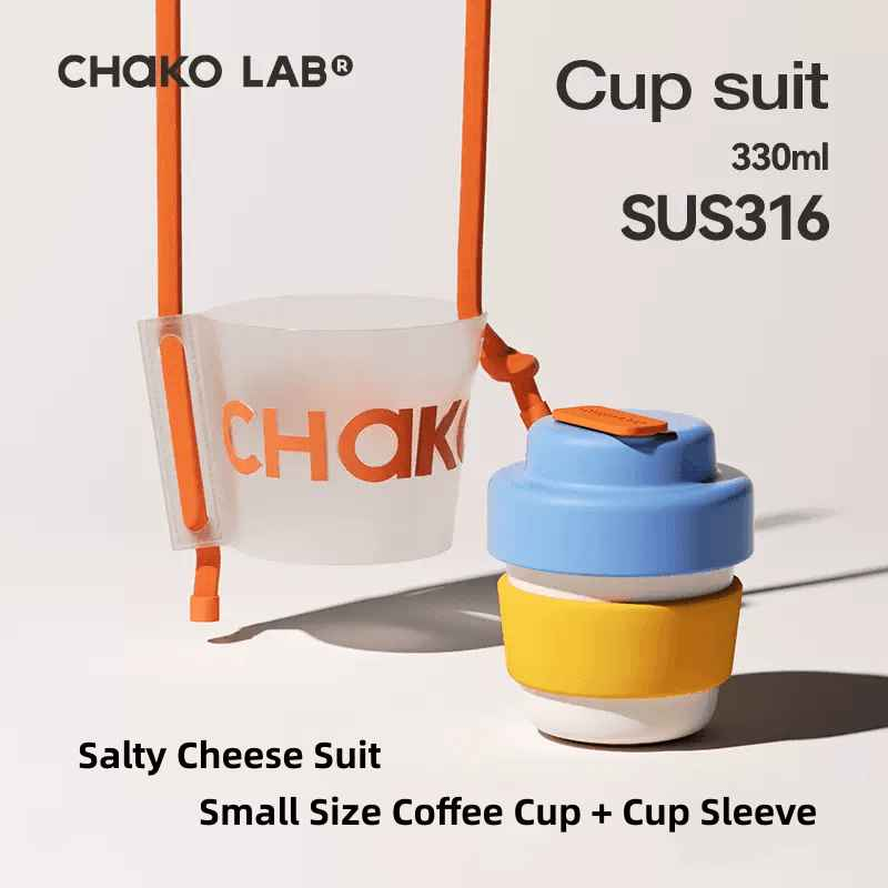 Chako Lab Ceramic Insulated Coffee Mug Water Bottle