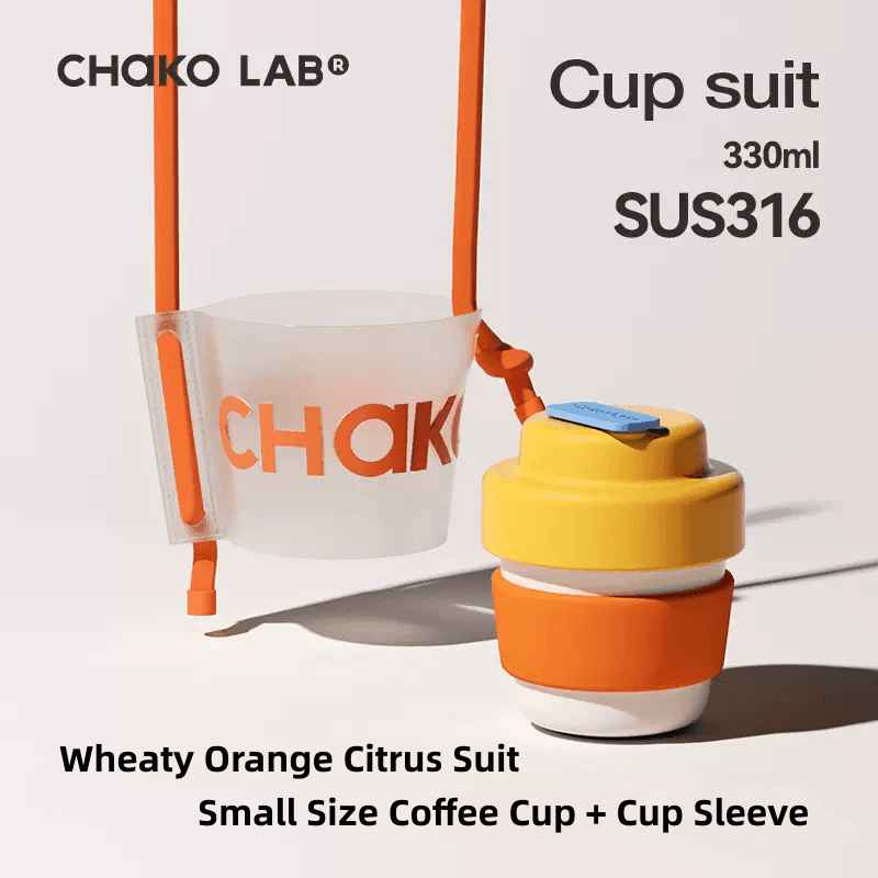 Chako Lab Ceramic Insulated Coffee Mug Water Bottle