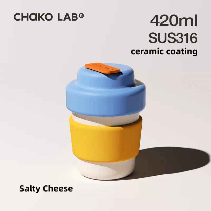 Chako Lab Ceramic Insulated Coffee Mug Water Bottle