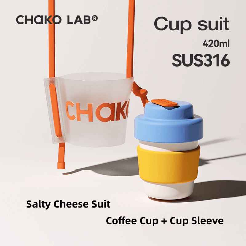 Chako Lab Ceramic Insulated Coffee Mug Water Bottle