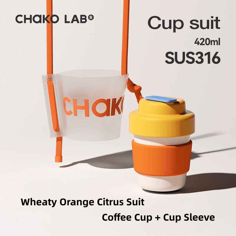 Chako Lab Ceramic Insulated Coffee Mug Water Bottle