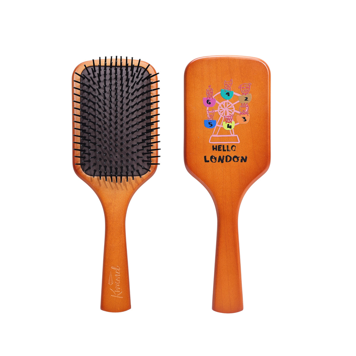 KRRAMEL Maple Wood Cushion Hair Brush Gift Set