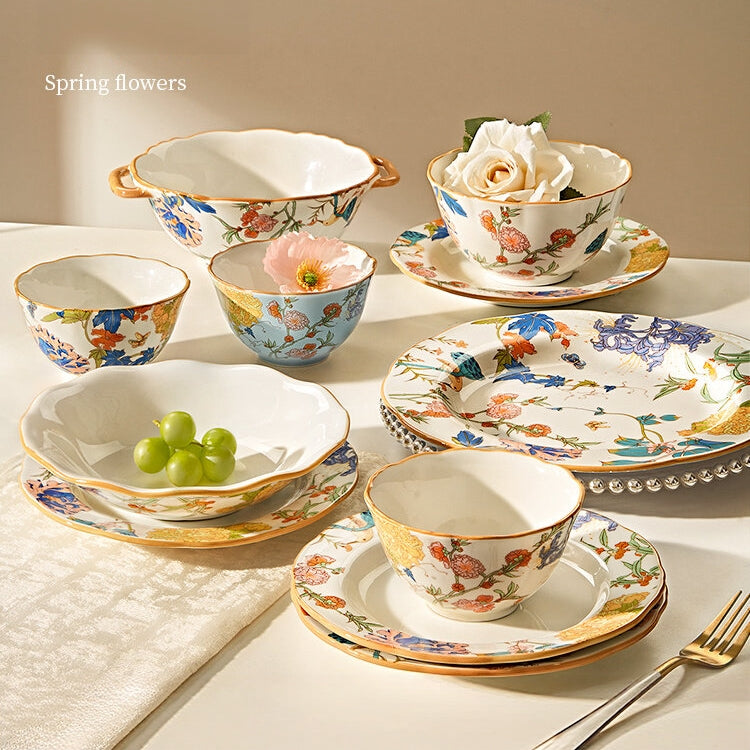 MOSE Oriental Ceramic Dinnerware Collection – 3 Series (Hundred Flowers Scroll, Man Ting Fang, Flower Encounter)