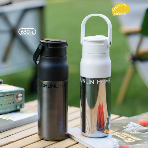 CHUNLIN HOME 630ml Insulated Water Bottle with Handle