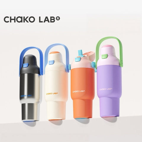 CHAKOLAB Linba Cup 870ml Insulated Straw Tumbler with Carry Handle