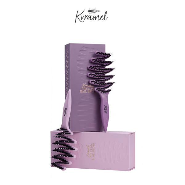 KRRAMEL Pinecone Boar Bristle Hair Brush