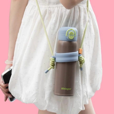 Sidagar Young Blood Cup - 500ml Leak Proof Insulated Stainle Steel Travel Tumbler with Strap