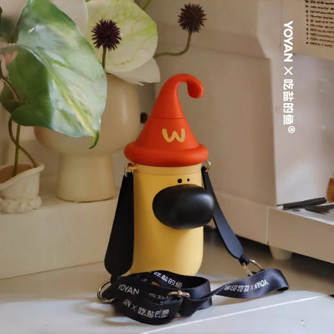 YOYAN X Salt-Eating Fish Collab Dog GOGO Insulated Thermos Cup