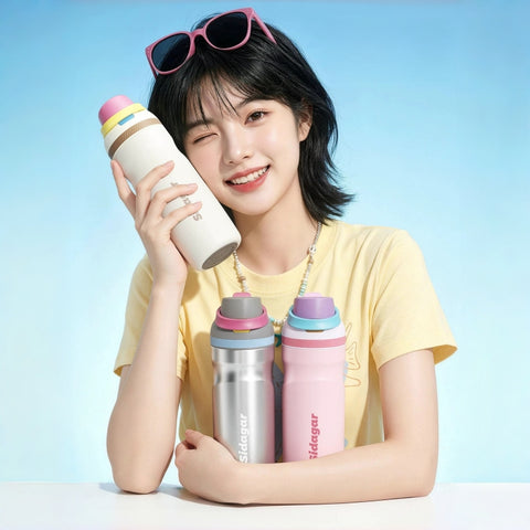 Sidagar 580ml Insulated Tumbler with Straw