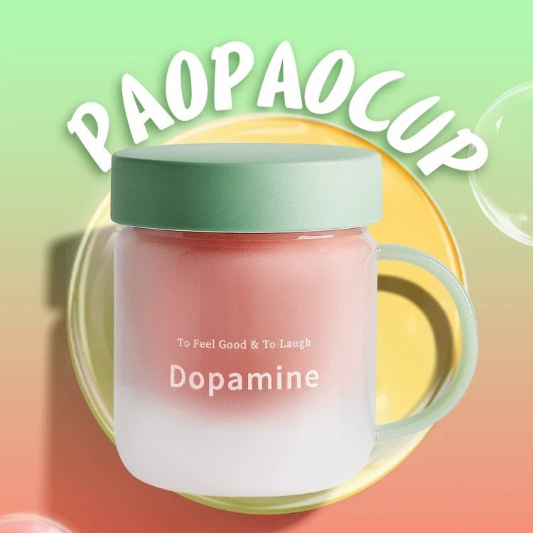 PAOPAO Cup 500ml Dopamine Glass Mug with Ceramic Liner & Tea Separation