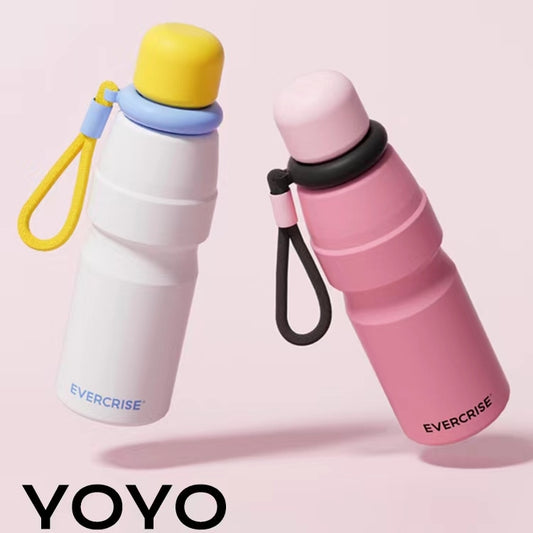 EVERCRISE YOYO 600ml Insulated Travel Cup - Portable, Waterproof, and Durable Water Bottle