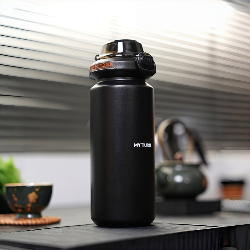 MYTURN 630ml Thermal Flask with Zinc Alloy Pop Lid