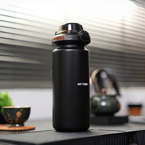 MYTURN 630ml Thermal Flask with Zinc Alloy Pop Lid