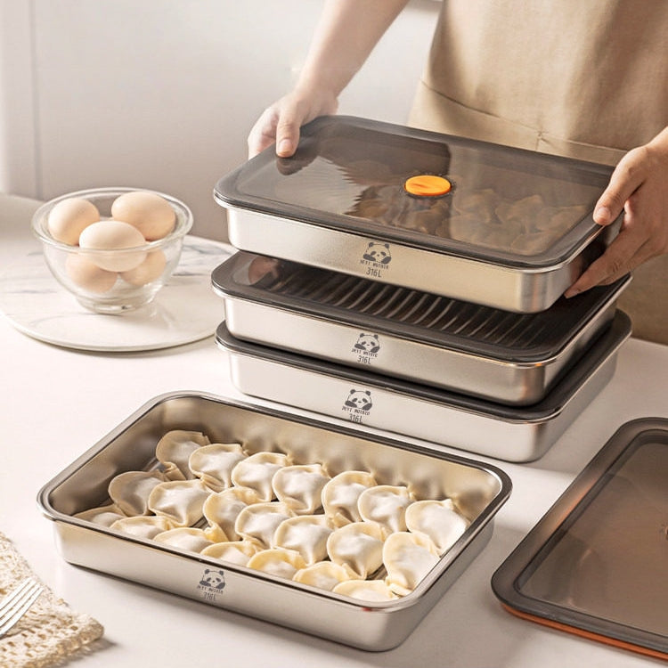 MDZF 304 Stainless Steel Dumpling Storage Container