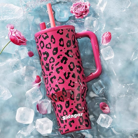 Sidagar ICE KING 1200ml Leopard & Floral Tumbler