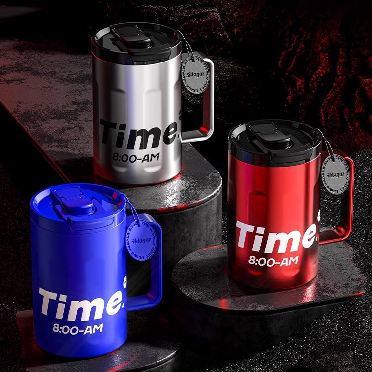 Sidagar Time Desktop Cup – 560mL Vacuum-Insulated Stainless Steel Mug with Ceramic Coating