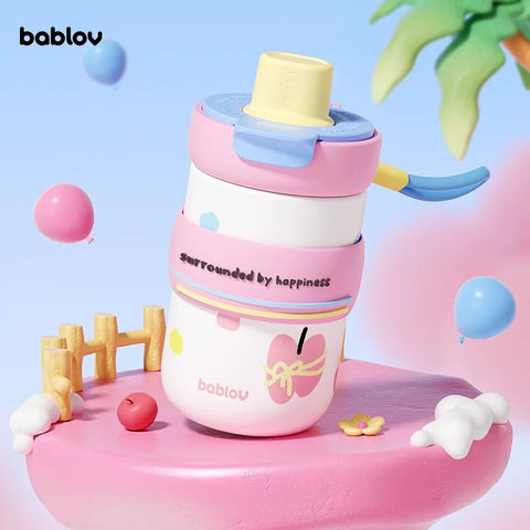 BABLOV 450ml Insulated Tumbler with Straw