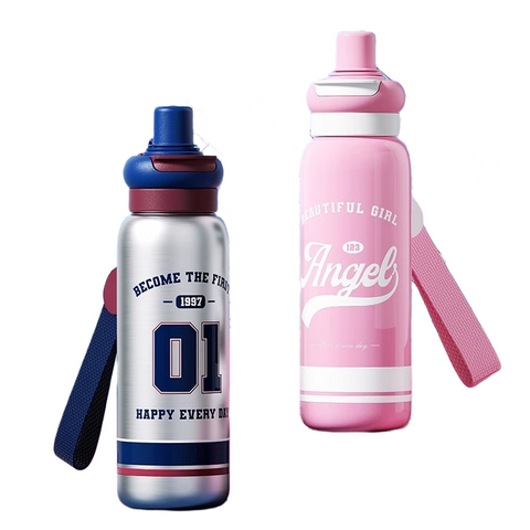 Detachable water bottle for easy cleaning in green, blue, black, and pink.