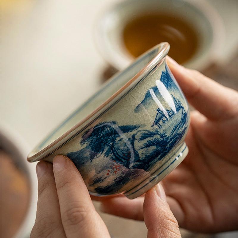 Hand-Painted Ceramic Tea Cup – Traditional Elegance