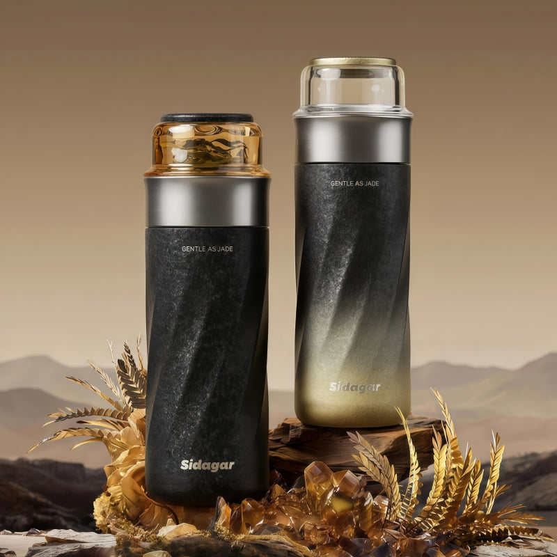Sidagar 340ml Pure Titanium Tea Infuser Bottle Gift Set