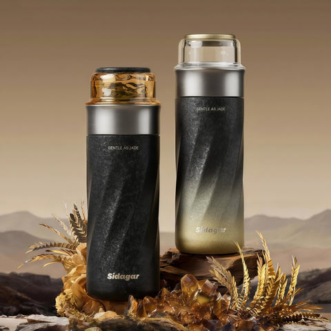 Sidagar 340ml Pure Titanium Tea Infuser Bottle Gift Set