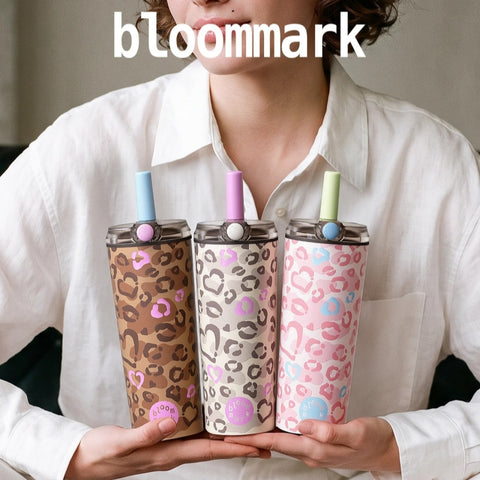 BLOOMMARK Leopard Print Insulated Tumbler 