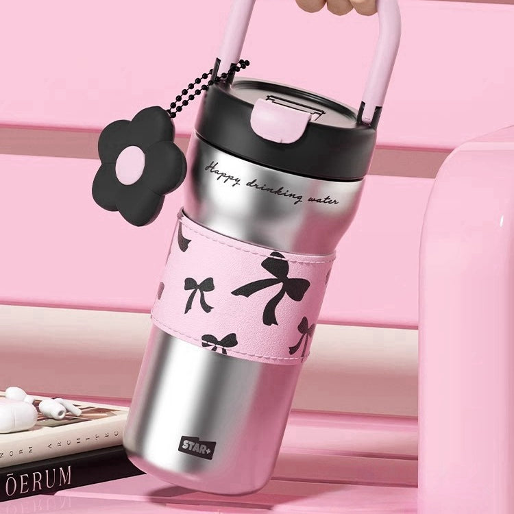 Leak-proof insulated bottle with polka dot design