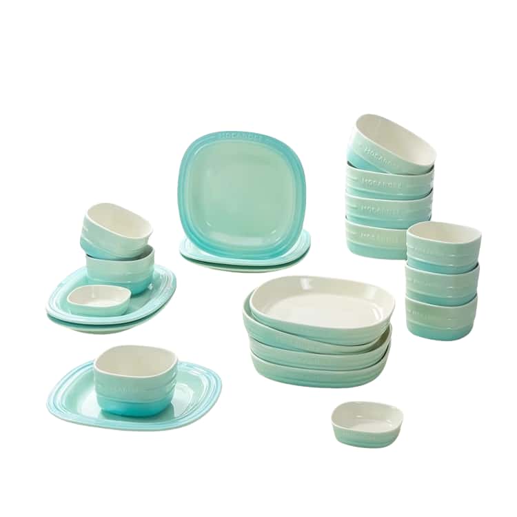MOCAROSE Square Flame Porcelain Dinnerware Set 