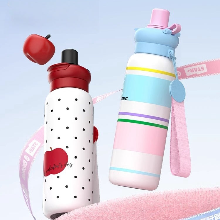 Stylish insulated water bottle with cherry design