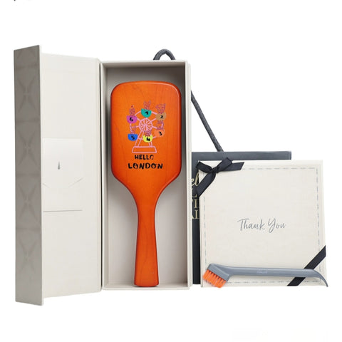 KRRAMEL Maple Wood Cushion Hair Brush Gift Set