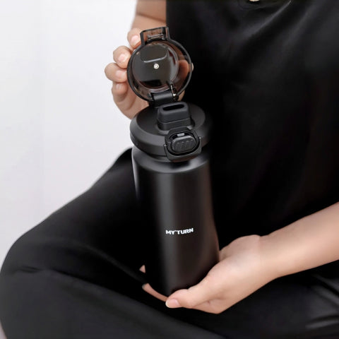 MYTURN 630ml Thermal Flask with Zinc Alloy Pop Lid