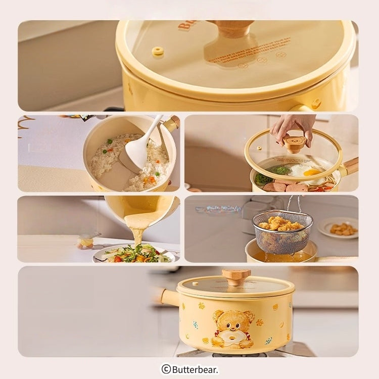 MDZF Butter Bear Titanium Ceramic Non-Toxic Non-Stick Milk Saucepan Pot 