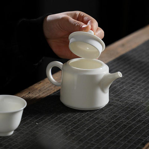 Premium Handcrafted Chinese White Porcelain Tea Set