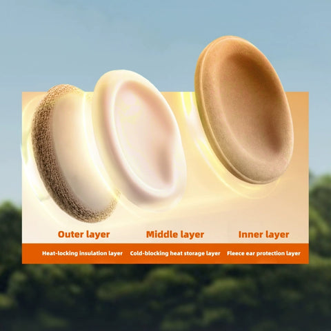 Beneunder Foldable Ear Warmers - Ultra-Light 46g Windproof Thermal Earmuffs