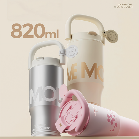 Lane Mouen 820ml Insulated Tumbler – 2-in-1 Straw & Spout Lid