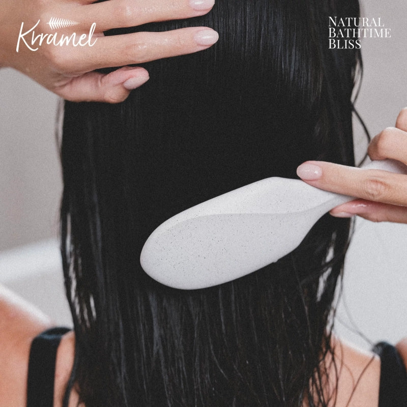 KRRAMEL Pebbles Scalp Cleansing Brush for Wet or Dry Hair